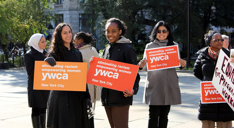 YWCA Advocates Image Young Women at Rally